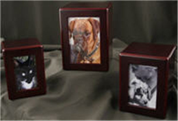 Cremation Urn Photo Box Cherry Finish Mdf - Small (3.6 X3.4 X5.0) Special O