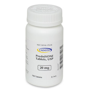 Prednisone Tabs 20mg Non-Returnable B100 By Jubilant Cadista Pharma