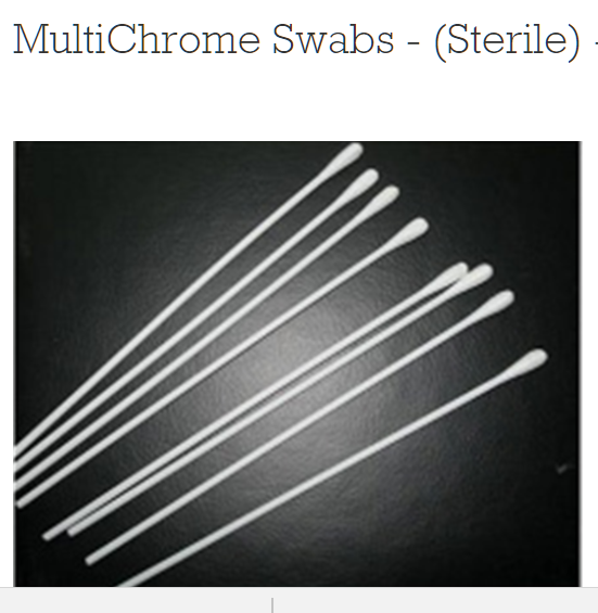 Multichrome Swabs (Sterile) - Rayon B100 By Kacey