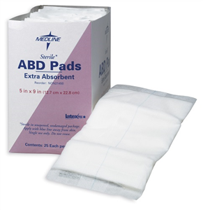 Abdominal Pad 5X9 - Sterile Bx25 By Medline Industries