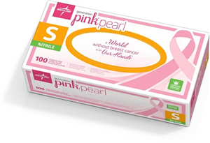 Exam Gloves Generation Pink Pearl Nitrile W/ Aloe Powder Free - Small B100 By Me