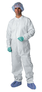 Microporous Breathable Coveralls - Elastic Wrist/Ankle 2XLarge White C25 By Medl