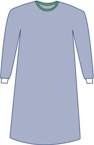 Surgical Gown Eclipse Non-Reinforced Sterile Small 41 Blue Each By Medline Industries Item No.:Vet-OTC-MW 040218<Br><Br>Mfr: Medline Industries<Br>SKU: 040218<Br>Unit: Each<Br>Mfr Code: Dynjp2005<Br>C