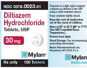 Diltiazem Hcl Tabs 30mg B100 By Mylan Pharmaceuticals