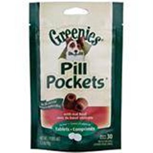 Greenies Pill Pockets Canine 6 X 7.9 oz - Peanut Butter - Large / Capsule Size B