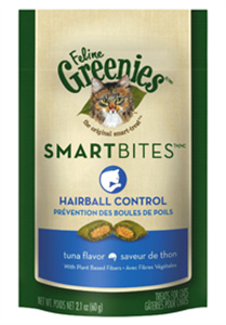 Greenies Smartbites Feline 12 X 2.1 oz - Hairball Control Tuna Cs12 By Nutro Com