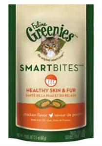 Greenies Smartbites Feline 12 X 2.1 oz - Skin & Fur Chicken Cs12 By Nutro Compan