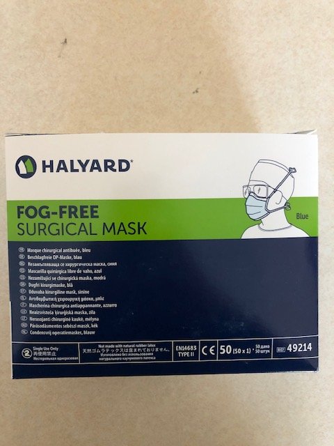 Surgical Masks Fog Free Foam Band Tie - On [Blue] B50 By Medline