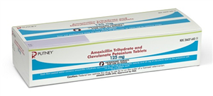 Amoxicillin Trihydrate And Clavulanate Potassium Tabs 125mg B210 By Putney