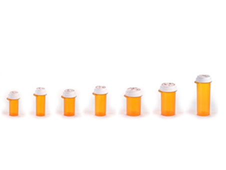 Pill Container Viall Pill Vials (30 Dram) Amber Plastic With 1-Clic (2-Way) Cap C80 By Rexam ...