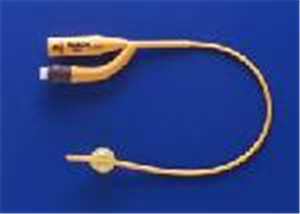 Catheter Foley 8Fr X 12 Gold Silicone Coated 2-Way Each By Rusch