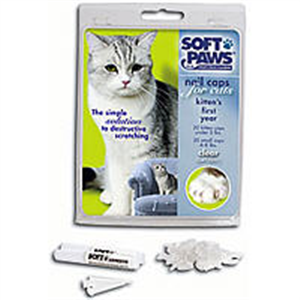 Soft Paws Feline Kit (Clear) - 40 Nail Caps / 2 Tubes Adhesive Small [6-8#] Kit 