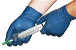 Exam Gloves Milker's Helpers Blue Nitex Low Powder (Medium) - Industrial Use On