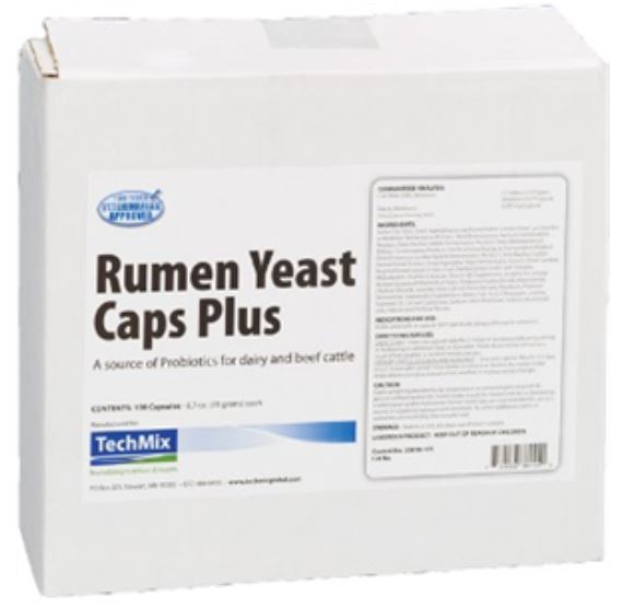 Rumen Yeast Caps Plus - Cattle B100 By Tech Mix