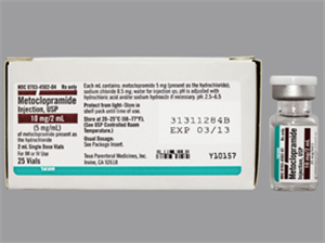 Metoclopramide Injection USP 5Mg/ml - 2ml Flip-Top Vial Bx25 By Teva Pharmaceuti