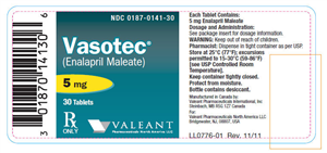 Enalapril Maleate Tabs 5mg - Scored Triangle B100 By Valeant Pharmaceuticals Int