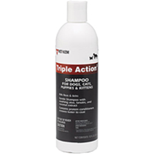 Triple Action Flea & Tick Shampoo 12 oz By Vet Kem