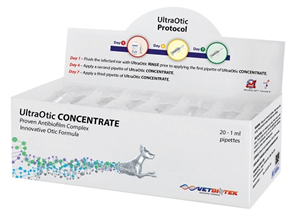 Ultra Otic Concentrate B20 By Vetbiotek Item No.: Vet-OTC-MW 061132<Br><Br>Mfr<Br>Vetbiotek <Br>Sku<Br>061132<Br>Unit<Br>B20<Br>Mfr Code<Br>Vbduoc0001<Br>Case Lot<Br>12<Br>Size<Br>B20<Br>Form<Br>Flush