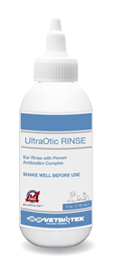 Ultra Otic Rinse 4 oz By Vetbiotek Item No.:Vet-OTC-MW 062106<Br><Br>Mfr<Br>Vetbiotek <Br>Sku<Br>062106<Br>Unit<Br>4 oz <Br>Mfr Code<Br>Vbduor0004<Br>Case Lot<Br>12<Br>Size<Br>4 oz <Br>Form<Br>Otic