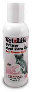 Vetzlife Feline Oral Care Gel - Wild Salmon Oil 4.5 oz By Vetzlife