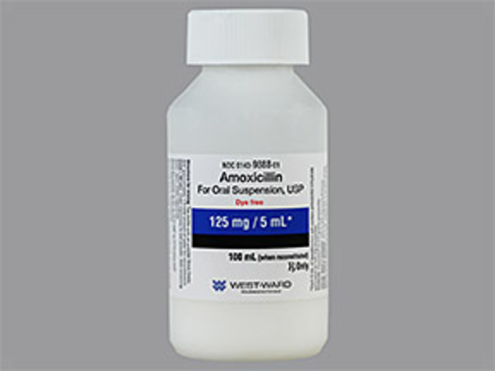 Amoxicillin Oral Suspension 125Mg/5ml 100cc By West-Ward Pharmaceutical Corp