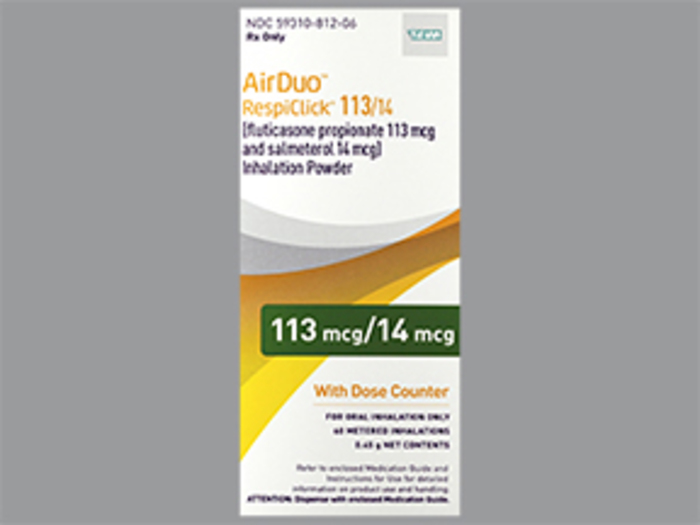 Rx ItemAirduo Respiclick 113/14mcg Inh 0.4 5gm By Teva Pharma
