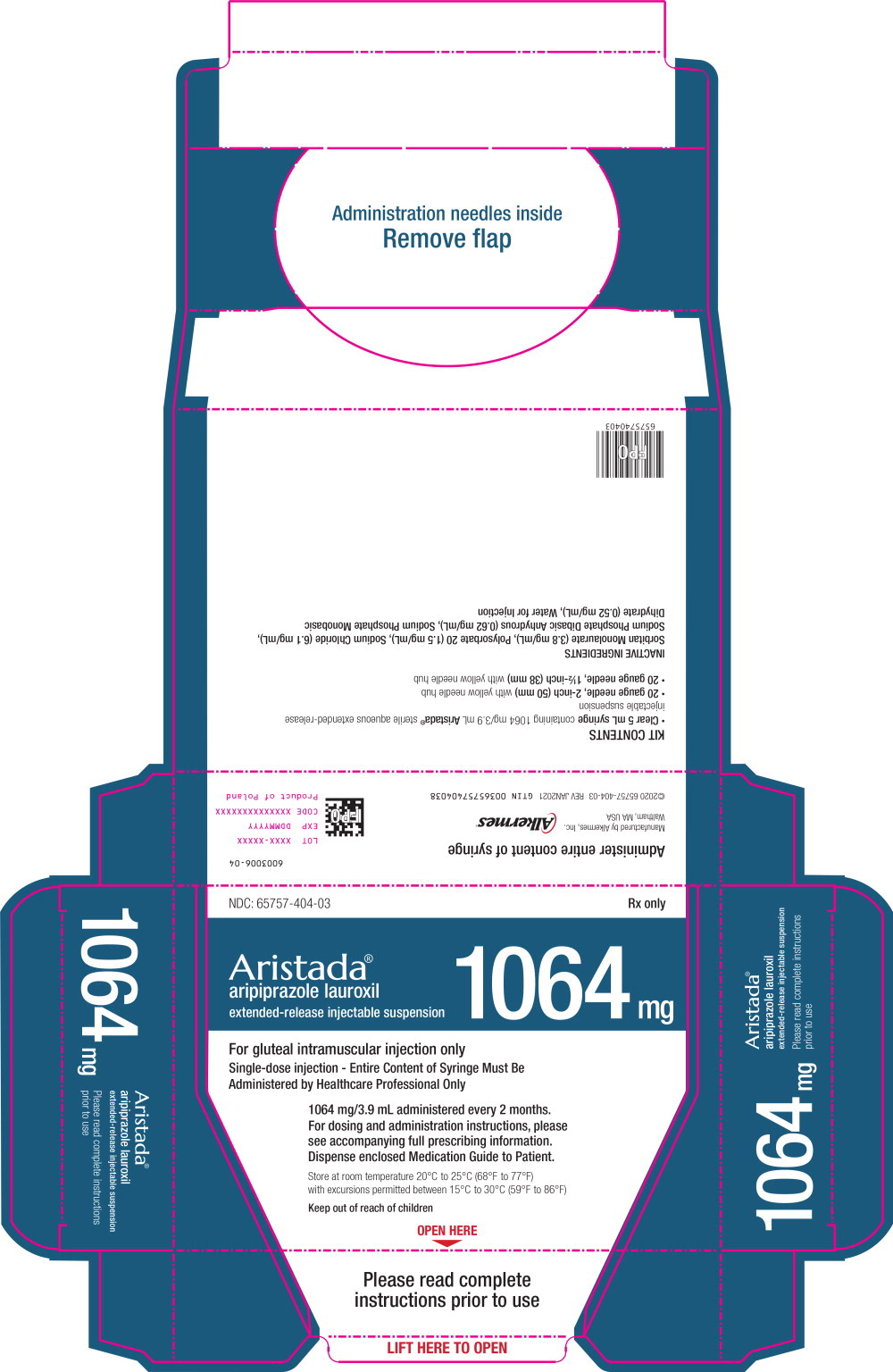 Rx Item-Aristada 1064MG aripiprazole lauroxil Syg 3.9ml by Alkermes 