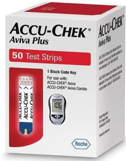 Accu-Chek Aviva Plus  TEST STRIPs 50CT  By Roche Diabetes Care USA 