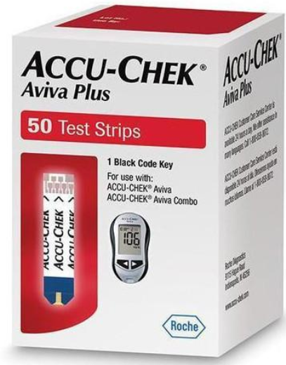 Accu-Chek Aviva Plus Test Strip White 50 Count By Roche Diabetes 