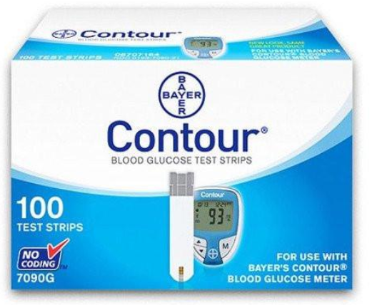 Bayer Contour Blue Test Strips 100Ct