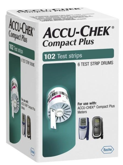 Accu Chek Compact Plus Drums 102 Count White Roche Diabetes