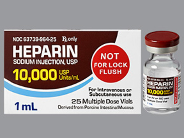 Rx Item-Heparin Sodium 10000/Ml Vial 25X1Ml By Mckesson Packaginig USA