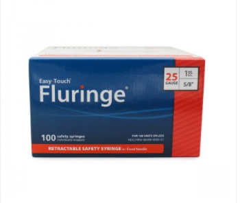 Easy Touch Fluringe Syringe with Needle 25G 5/8
