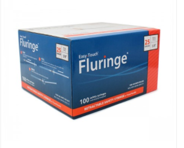 Easy Touch Fluringe Syringe with Needle 25G 5/8