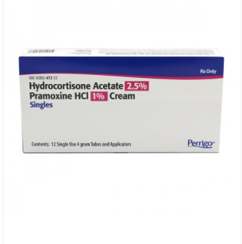 Rx Item-Hydrocortisone/Pramoxine 2.5%/1% 12Ct [Perrigo] Pramosone-E