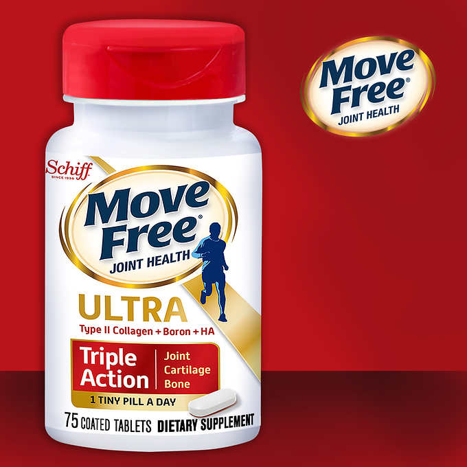 Case of 12-Schiff Move Free Ultra Triple Action 75 Tablets