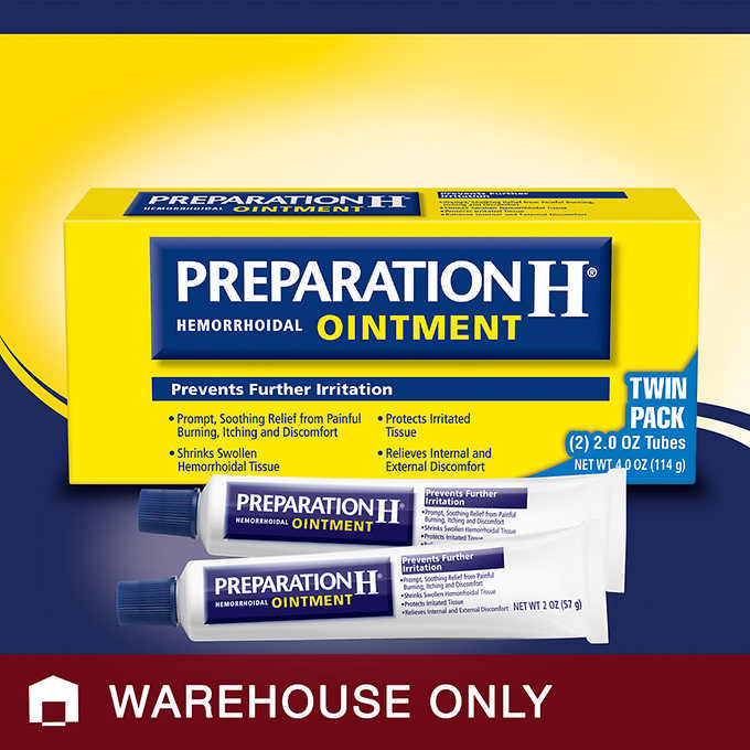 Case of 12-Preparation H Ointment 4 oz (2X2 oz )
