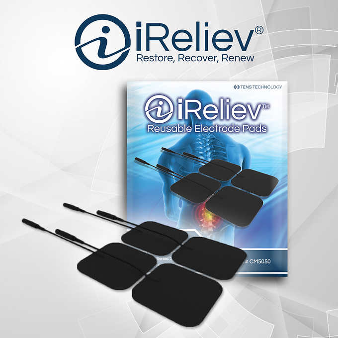 Ireliev Premium 2 X 2 Tens Electrode Replacement Pads 4 Pack Of 4 Pads