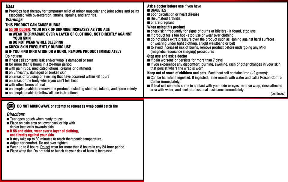 Thermacare Neck Wrist And Shoulder 9 Heatwraps