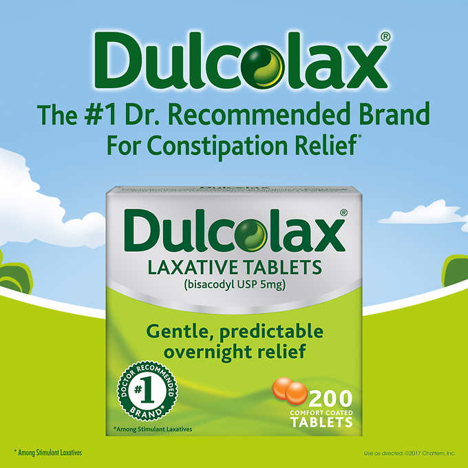 Case of 12-Dulcolax Laxative Tablets - 200 Count