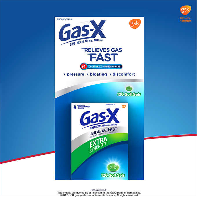 GasX Extra Strength 120 Softgels