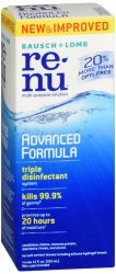 Renu Re-Nu Advanced Formula Mps Solution 12 oz By Bausch & Lom