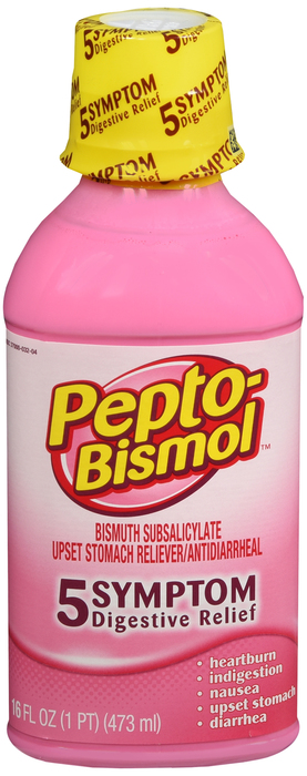 Case of 24-Pepto Bismol Liquid Original 16 oz 