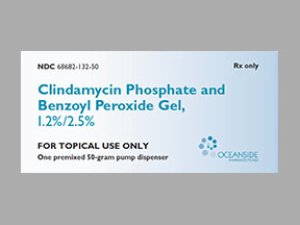 Rx Item-Clindamycin-Benzoyl Peroxide 0.012-0.025 50 GM GEL-Keep Refrigerated - by Valeant Pharma USA 