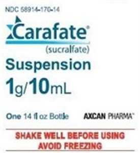 Carafate (Sucralfate) Suspension 1Gm/10ml - 414ml (14 Fl oz ) By Allergan
