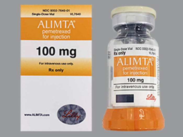 Rx Item-Alimta 100MG Single Dose Vial  by Lilly Eli & Co USA 