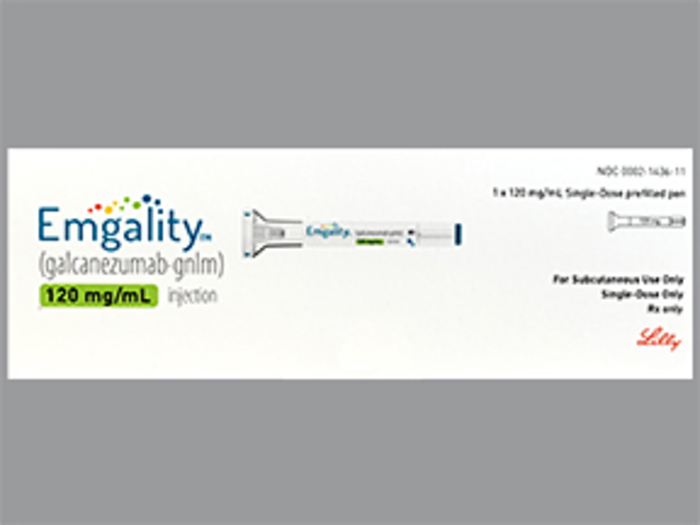 Rx Item-Emgality 120MG PFP galcanezumab-gnlm Sq-Keep Refrigerated - by Lilly Eli & Co USA 