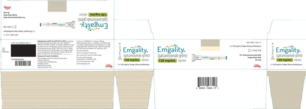 Rx Item-Emgality GALCANEZUMAB 100 Mg/Ml Pfp Subcut 3PenS Injctr By Lilly Eli 