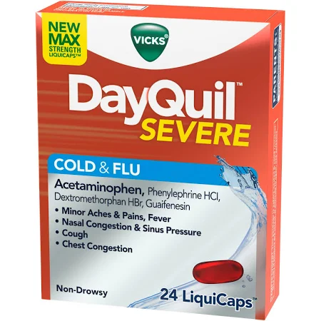 Dayquil Severe Cold/Flu Liquid Cap 24 Case of 24 Count By Procter 