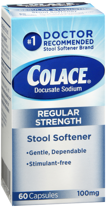 Colace Stool Softener 100mg Capsules 60ct